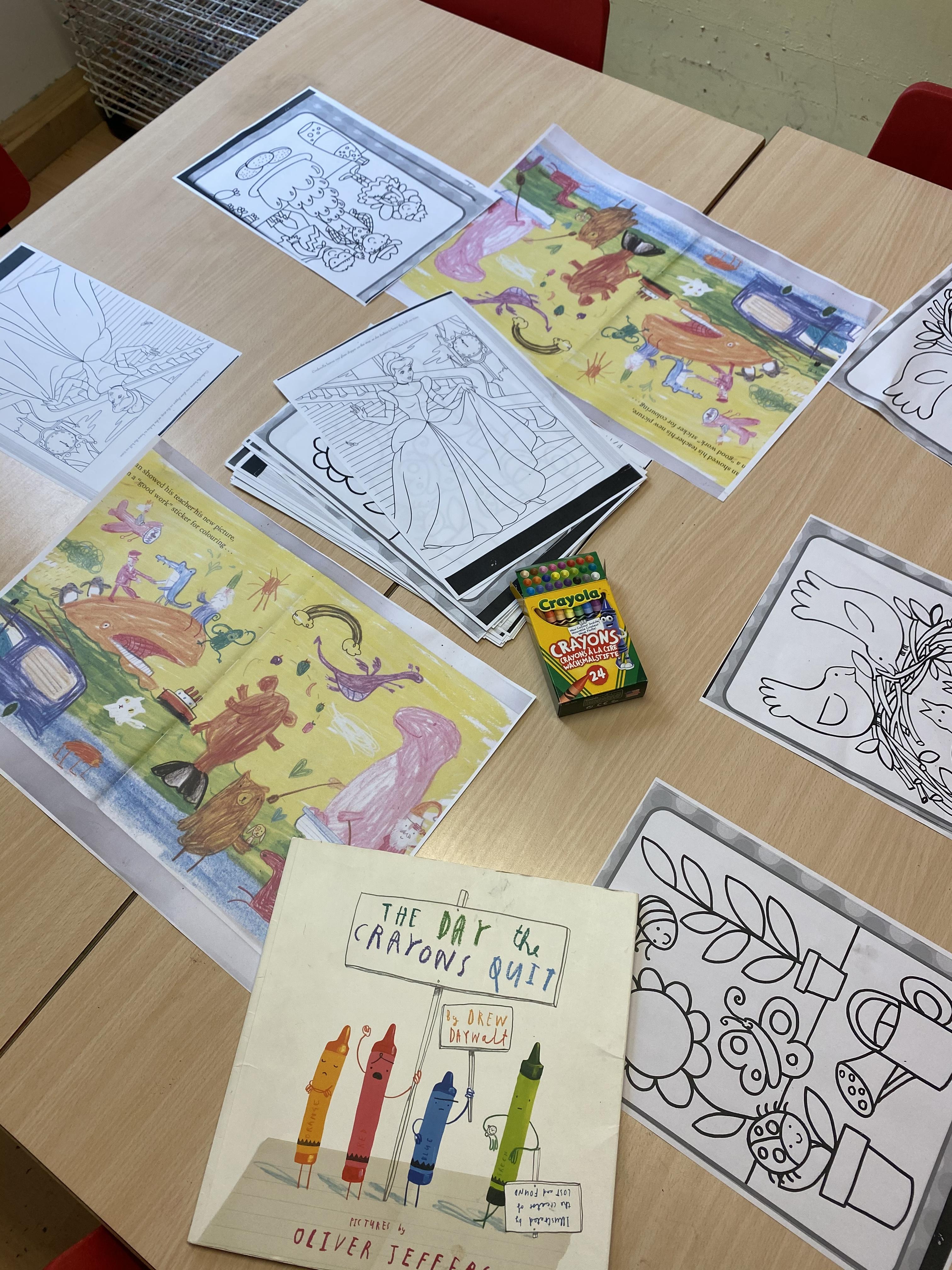 Our book this week has got us thinking very carefully about what we use or colours for.